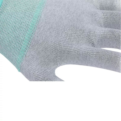 Sợi carbon dệt kim PU Đầu ngón tay tráng chống tĩnh điện Phù hợp trên cùng ESD Găng tay chống cắt Điện tử làm việc