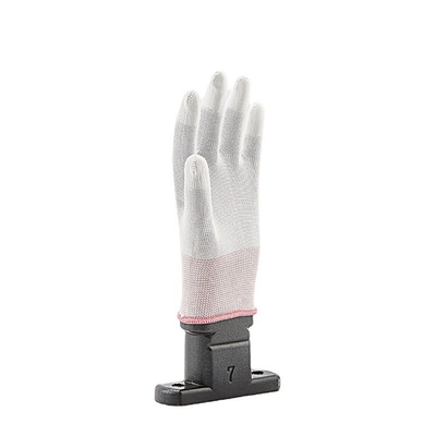 OEM chống tĩnh điện bằng sợi carbon ESD Finger Top Fit Găng tay tráng PU 13 Gauge Găng tay ESD màu xám