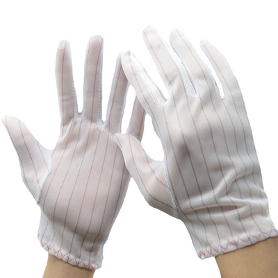 Găng tay ESD chống tĩnh điện Polyester Găng tay ESD có chấm nhựa PVC miễn phí