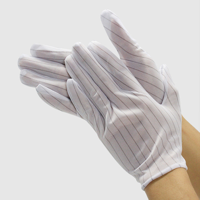 Găng tay ESD chống tĩnh điện Polyester Găng tay ESD có chấm nhựa PVC miễn phí