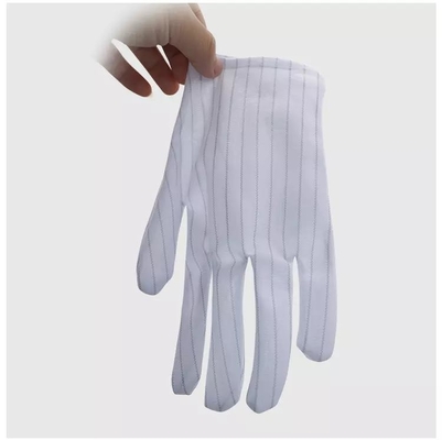 Nylon trắng ESD PU hàng đầu Sợi carbon chống tĩnh điện Găng tay ESD cho phòng sạch