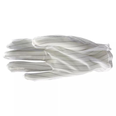 Nylon trắng ESD PU hàng đầu Sợi carbon chống tĩnh điện Găng tay ESD cho phòng sạch