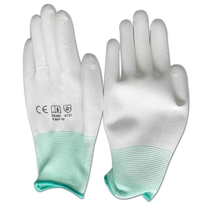 Polyurethane tráng 13 thước đo Polyester lót Hyflex chống tĩnh điện Găng tay an toàn nhúng PU PU