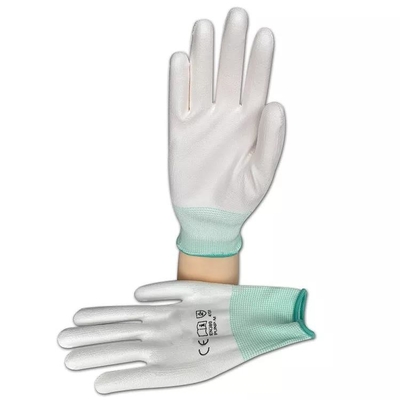 Polyurethane tráng 13 thước đo Polyester lót Hyflex chống tĩnh điện Găng tay an toàn nhúng PU PU