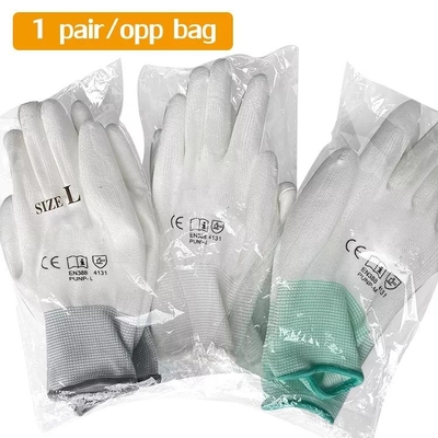 Polyurethane tráng 13 thước đo Polyester lót Hyflex chống tĩnh điện Găng tay an toàn nhúng PU PU