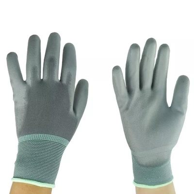 Nylon dệt kim chống tĩnh điện Găng tay chống tĩnh điện PU tráng phòng sạch Palm Fit Găng tay an toàn ESD
