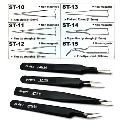 VETUS Thép Không Gỉ Lông Mày Nhíp Cây Nối Mi Giả Dụng Cụ Sửa Chữa Hyperfine Tất Cả Cho Xây Dựng Lông Mi Móng Tay