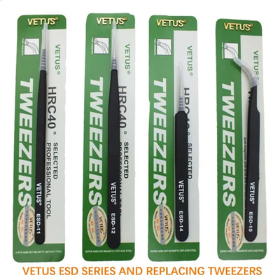VETUS Thép Không Gỉ Lông Mày Nhíp Cây Nối Mi Giả Dụng Cụ Sửa Chữa Hyperfine Tất Cả Cho Xây Dựng Lông Mi Móng Tay