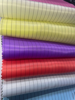 Phòng sạch chống tĩnh điện Chống bụi Lưới 5 mm Vải đồng phục Polyester Ripstop ESD Vải chống tĩnh điện cho quần áo bảo hộ lao động