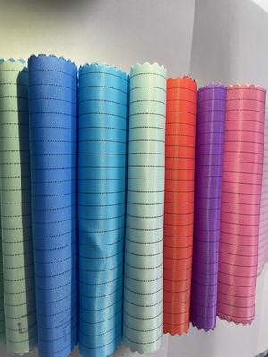 Vải polyester dải lưới 5 mm / 4 mm chống tĩnh điện 98% Polyester + 2% dây tóc dẫn điện