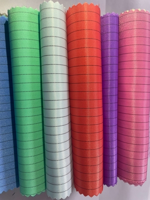 Vải polyester dải lưới 5 mm / 4 mm chống tĩnh điện 98% Polyester + 2% dây tóc dẫn điện