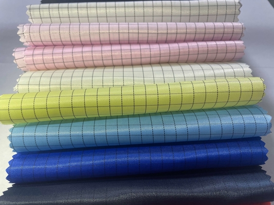 Vải polyester / cotton chống tĩnh điện trắng 100d * 100d