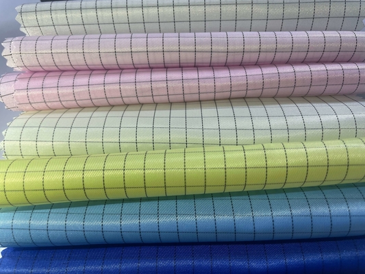 Vải polyester / cotton chống tĩnh điện trắng 100d * 100d
