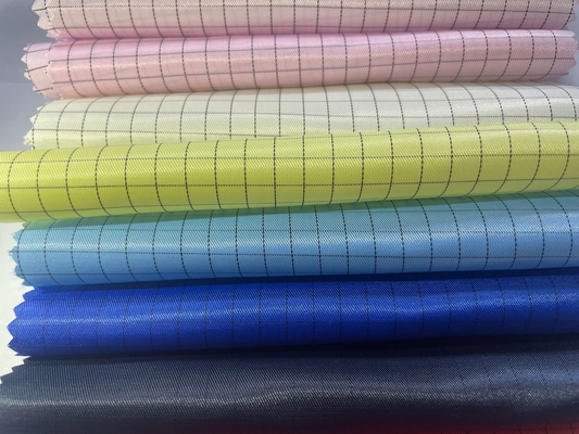 Vải polyester / cotton chống tĩnh điện trắng 100d * 100d