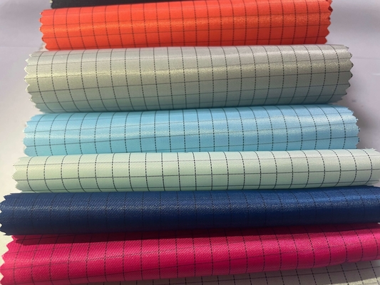 Lưới 5 mm ESD Polyester Chống tĩnh điện Chống tĩnh điện Phòng sạch Vải dẫn điện Vải quần áo không bụi