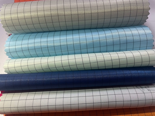 Lưới 5 mm Màu cam hồng Polyester Vải dệt thoi chống tĩnh điện cho quần áo chống tĩnh điện