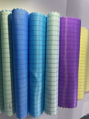 Phòng sạch Chống bụi Lưới 5 mm Vải đồng phục Polyester Chống tĩnh điện ESD Vải chống tĩnh điện cho quần áo bảo hộ lao động