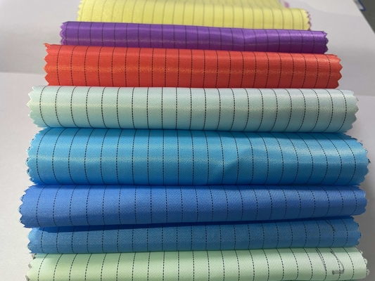 Phòng sạch Chống bụi Lưới 5 mm Vải đồng phục Polyester Chống tĩnh điện ESD Vải chống tĩnh điện cho quần áo bảo hộ lao động
