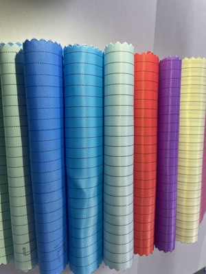 Phòng sạch Chống bụi Lưới 5 mm Vải đồng phục Polyester Chống tĩnh điện ESD Vải chống tĩnh điện cho quần áo bảo hộ lao động