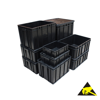 Hộp lưu trữ linh kiện nhựa chống tĩnh điện Bao bì ESD Hộp đựng sóng Khay Pallet Thùng dẫn điện Boxe
