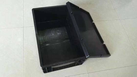 Khay chứa ESD phòng sạch dẫn điện chống tĩnh điện có ngăn chứa Hộp đựng chống tĩnh điện màu đen Hộp nhựa ESD có nắp đậy