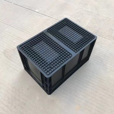 Khay chứa ESD phòng sạch dẫn điện chống tĩnh điện có ngăn chứa Hộp đựng chống tĩnh điện màu đen Hộp nhựa ESD có nắp đậy