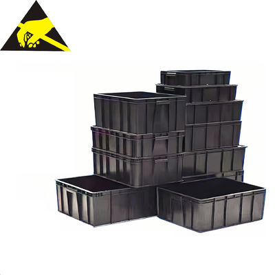 Hộp ngăn Esd Hộp carton lưu thông cho PCB màu đen Nhựa ESD điện tử Gói và lưu trữ chống tĩnh điện Chấp nhận