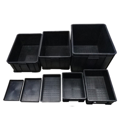 Hộp ngăn Esd Hộp carton lưu thông cho PCB màu đen Nhựa ESD điện tử Gói và lưu trữ chống tĩnh điện Chấp nhận