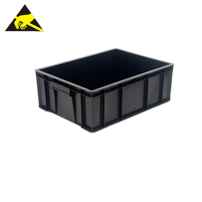 Thiết bị đóng gói có thể tái chế ESD Tote Hộp lưu trữ chống tĩnh điện Khay Esd Pcb cho xưởng điện tử