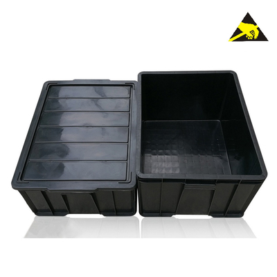 Khay nhựa chống tĩnh điện Hộp đựng thùng carton chống tĩnh điện gấp màu đen ESD Hộp chống tĩnh điện cho thiết bị điện tử