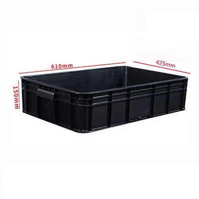 Hộp nhựa Esd Phòng sạch Hộp an toàn lưu thông nhựa màu đen Khay Pcb Esd Thùng có thể xếp chồng lên nhau Esd để bảo vệ chống tĩnh điện