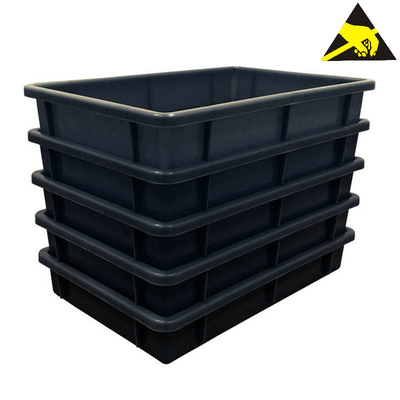 Bộ lưu trữ linh kiện chống tĩnh điện PP Khay chứa ESD Thùng Pallet Hộp dẫn điện chống tĩnh điện