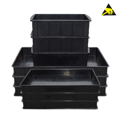 Bộ lưu trữ linh kiện chống tĩnh điện PP Khay chứa ESD Thùng Pallet Hộp dẫn điện chống tĩnh điện