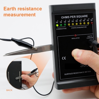 Máy kiểm tra dây đeo cổ tay ESD cầm tay màu đen Màn hình phát hiện điện tĩnh