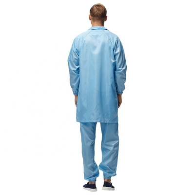 Bộ quần áo làm việc chống tĩnh điện ESD 98% Polyester 2% Carbon Quần áo phòng sạch