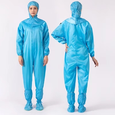 Phòng sạch ESD Quần áo công nhân Bộ quần áo chống tĩnh điện 100D * 100D
