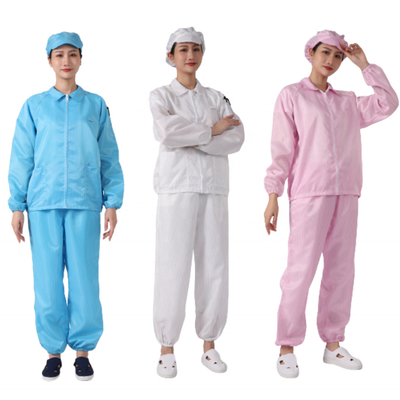 Phòng sạch ESD Quần áo công nhân Bộ quần áo chống tĩnh điện 100D * 100D