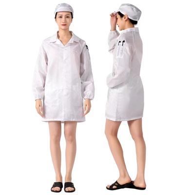 Tất cả các kích cỡ Hàng may mặc chống tĩnh điện Tùy chỉnh Vải lót miễn phí Bộ quần áo lao động phòng sạch