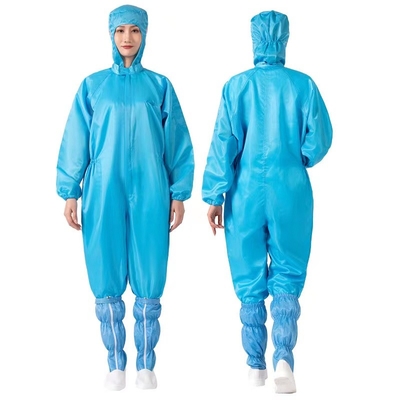 Sợi dẫn điện Chống tĩnh điện Tổng thể Áo khoác Unisex Bộ đồ phòng sạch