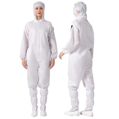 Sợi dẫn điện Chống tĩnh điện Tổng thể Áo khoác Unisex Bộ đồ phòng sạch