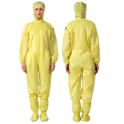 Sợi dẫn điện Chống tĩnh điện Tổng thể Áo khoác Unisex Bộ đồ phòng sạch