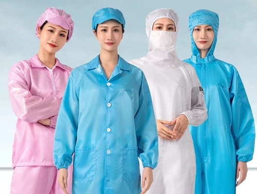 Áo khoác phòng thí nghiệm ESD Quần chống tĩnh điện Polyester cho hội thảo điện tử