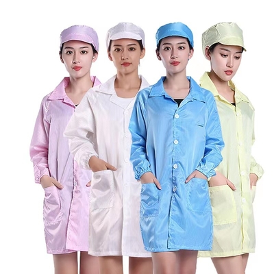 Áo khoác phòng thí nghiệm ESD Quần chống tĩnh điện Polyester cho hội thảo điện tử