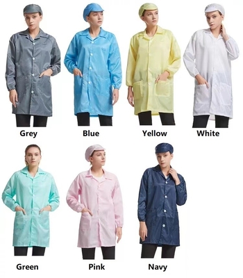 165 * 80 ESD Quần áo chống tĩnh điện Phòng sạch Smock Overcoat 100D * 100D