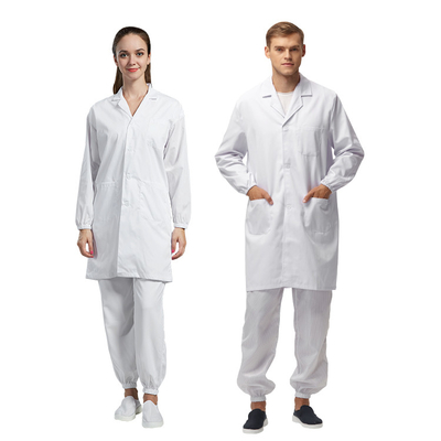 Hội thảo chống bụi ESD Quần áo chống tĩnh điện Dây kéo đồng phục cho phòng sạch