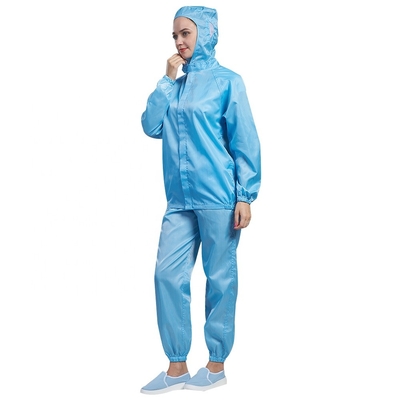 Hội thảo chống bụi ESD Quần áo chống tĩnh điện Dây kéo đồng phục cho phòng sạch