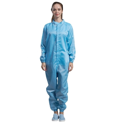 Hàng may mặc chống tĩnh điện ESD Bộ đồ liền quần dành cho giới tính chống bụi ESD có dây kéo