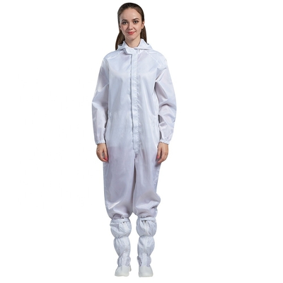 Áo liền quần chống tĩnh điện ESD White Stand Collar Jumpsuit phòng sạch