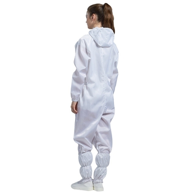 Áo liền quần chống tĩnh điện ESD White Stand Collar Jumpsuit phòng sạch
