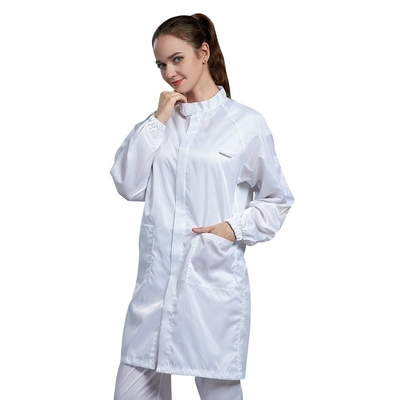 Phòng thí nghiệm Y tế ESD Chống tĩnh điện Áo khoác cổ áo